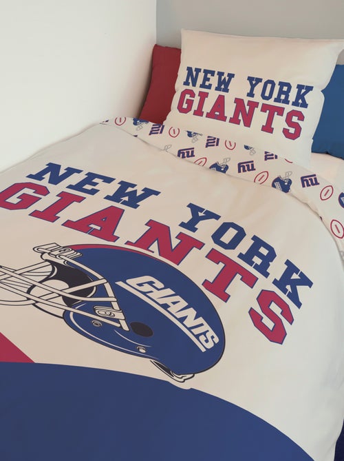 Housse De Couette Football Américain NFL New-York Giants 140x200 cm - 100% Coton - Beige - Kiabi