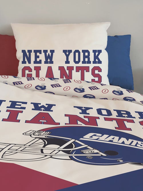 Housse De Couette Football Américain NFL New-York Giants 140x200 cm - 100% Coton - Beige - Kiabi