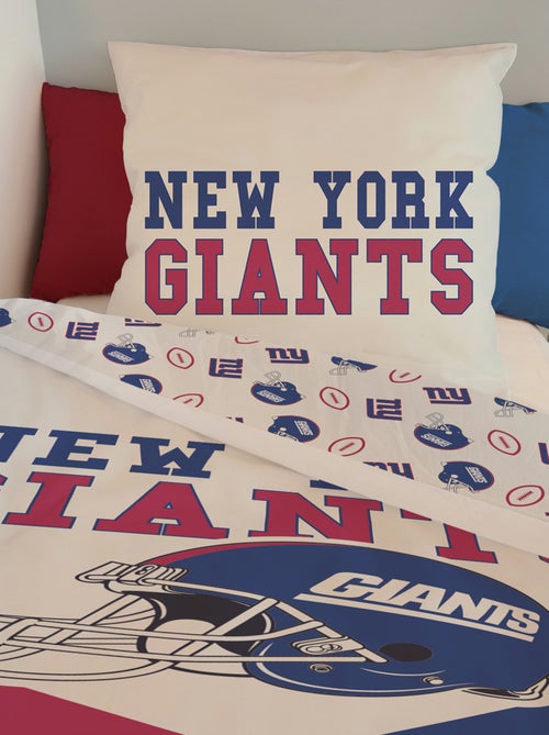 Housse De Couette Football Américain NFL New-York Giants 140x200 cm - 100% Coton - Beige - Kiabi