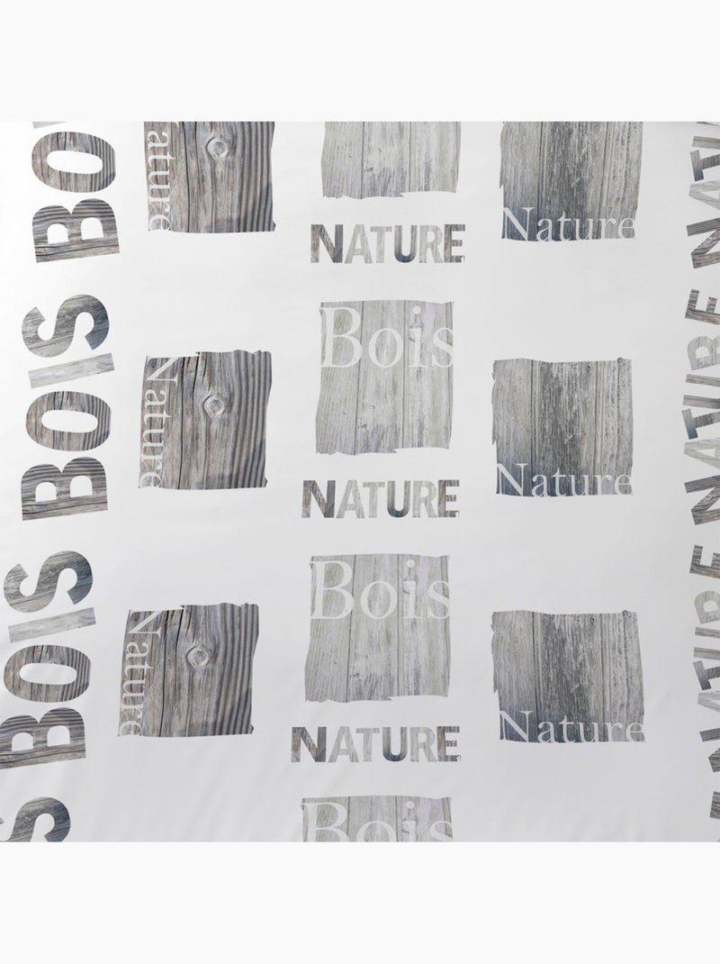 Housse de couette  Forest + taie(s) coton 57 fils Blanc - Kiabi