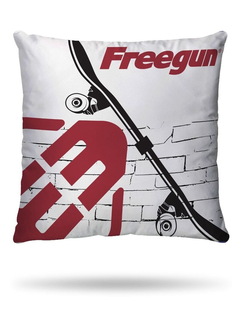 Housse de couette Freegun Skateboard 200x200 cm - 100% Coton - Blanc
