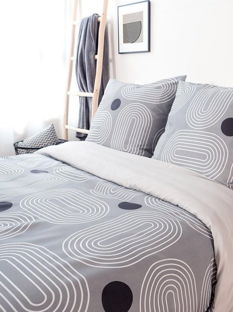 Housse de couette  Frogguies + taie(s) microfibre Gris - Kiabi