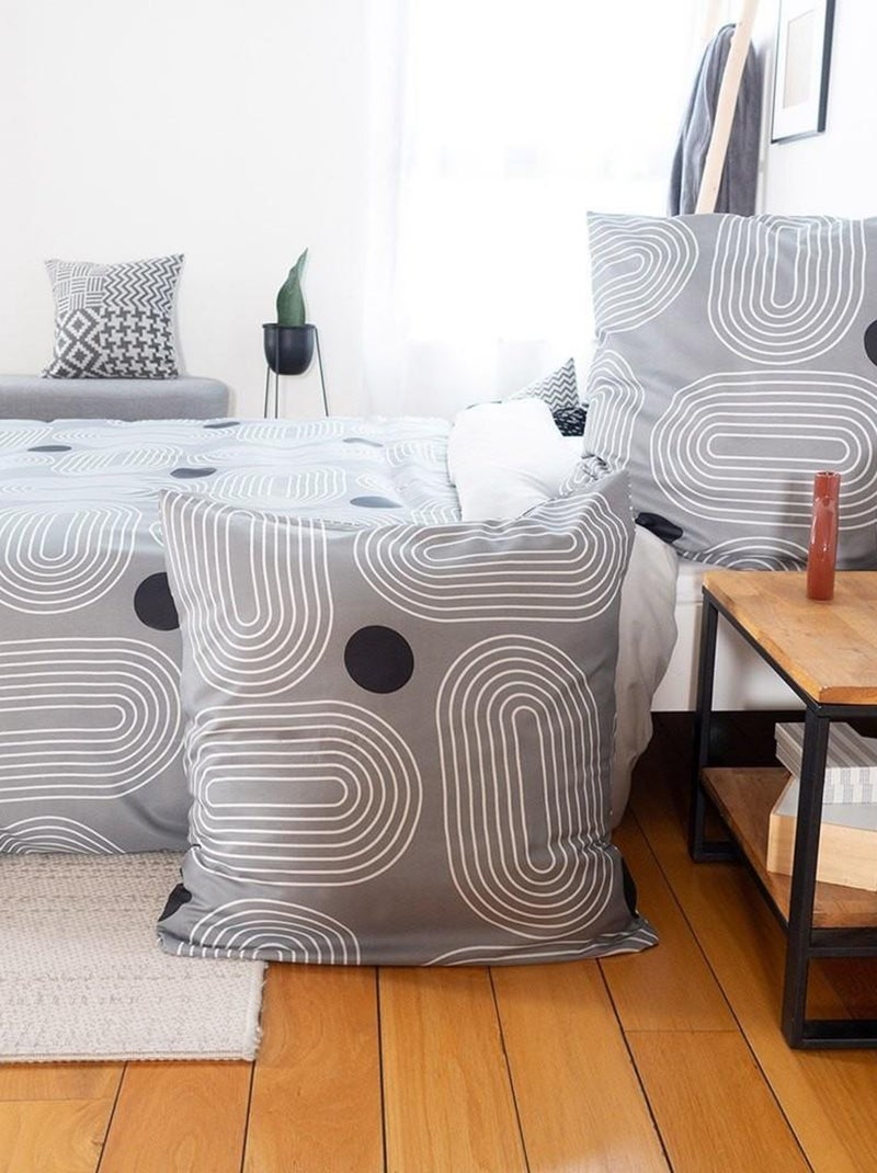 Housse de couette  Frogguies + taie(s) microfibre Gris - Kiabi