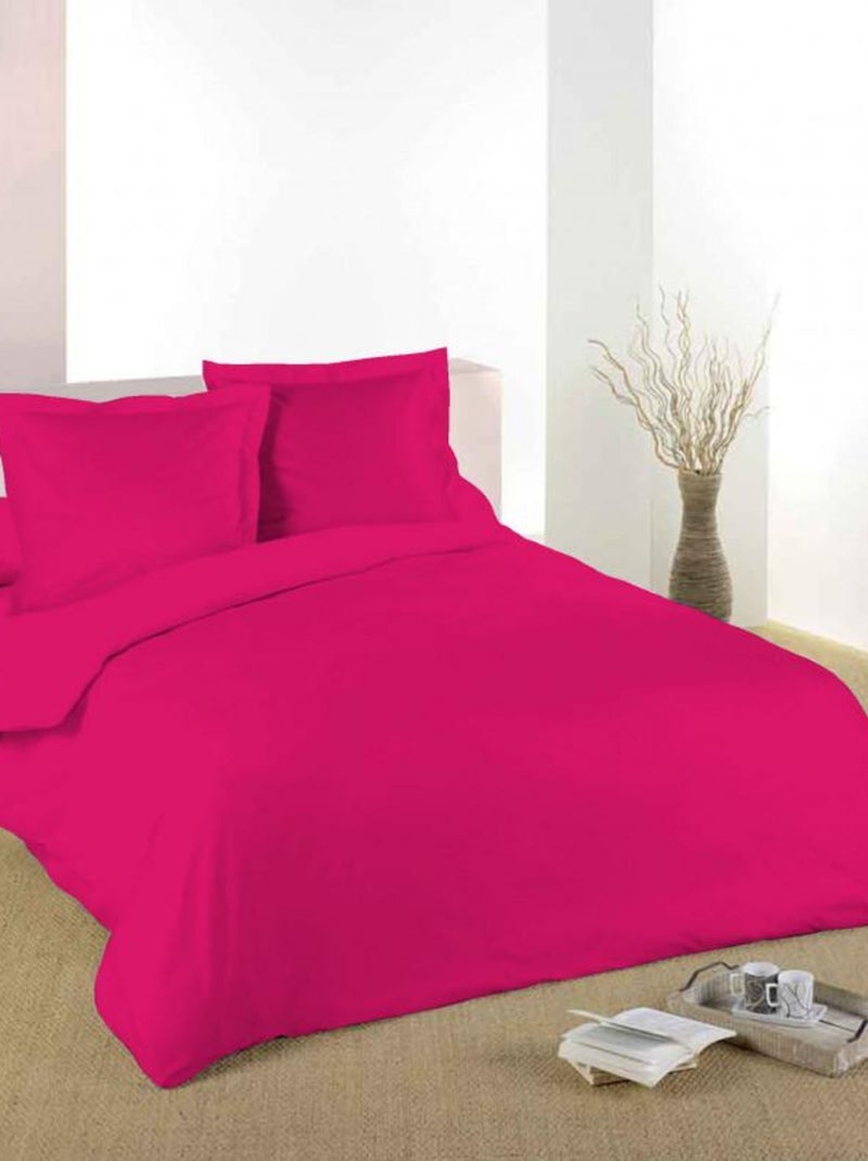 Housse De Couette Fushia 260 X 240 Cm / 100% Coton / 57 Fils/cm² Pour Lit 2 Places "king Size" Rose fushia - Kiabi