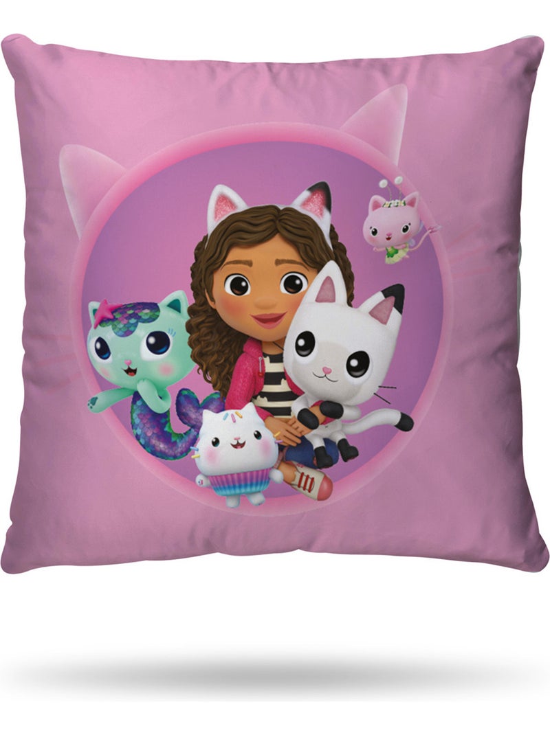 Housse de couette Gabby et la Maison Magique 140x200 cm - 100% Coton Popeline - Rose Rose - Kiabi