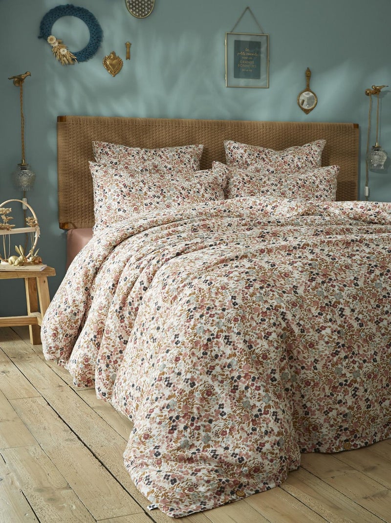 Housse de couette Gaze Coton Capucine Marron - Kiabi