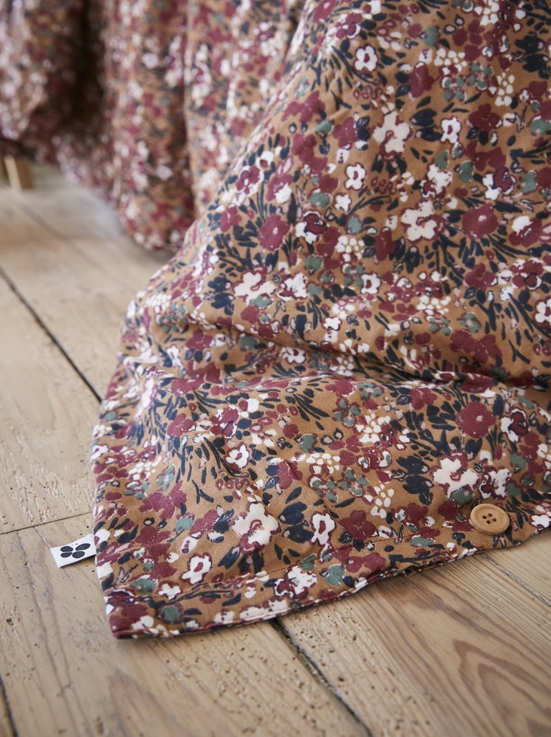 Housse de couette Gaze Coton Capucine Marron - Kiabi