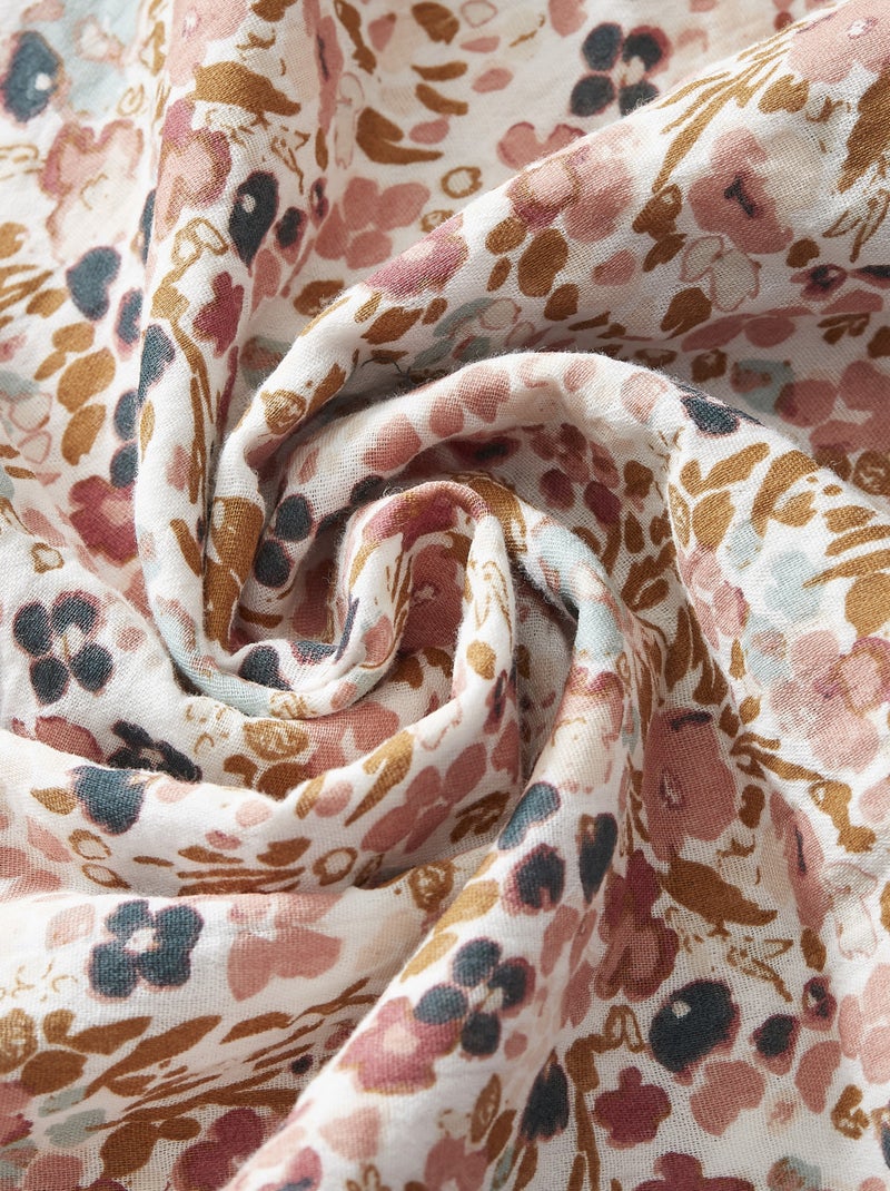 Housse de couette Gaze Coton Capucine Rose - Kiabi