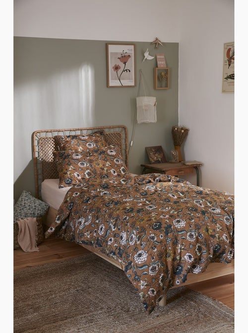 Housse de couette gaze de coton 140 x 200 Camelia - Kiabi Housse de couette gaze de coton 140 x 200 Camelia - Kiabi