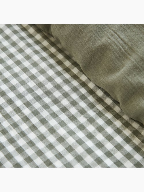 Housse de couette gaze de coton carreaux Vichy - Kiabi