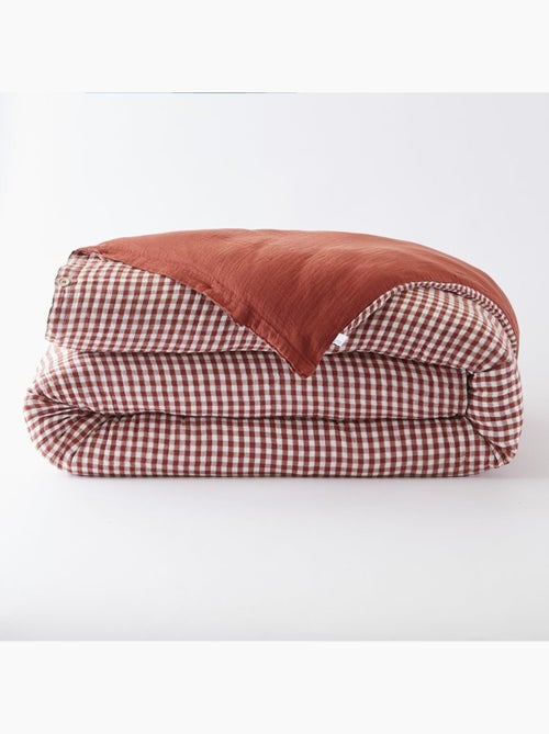 Housse de couette gaze de coton carreaux Vichy - Kiabi
