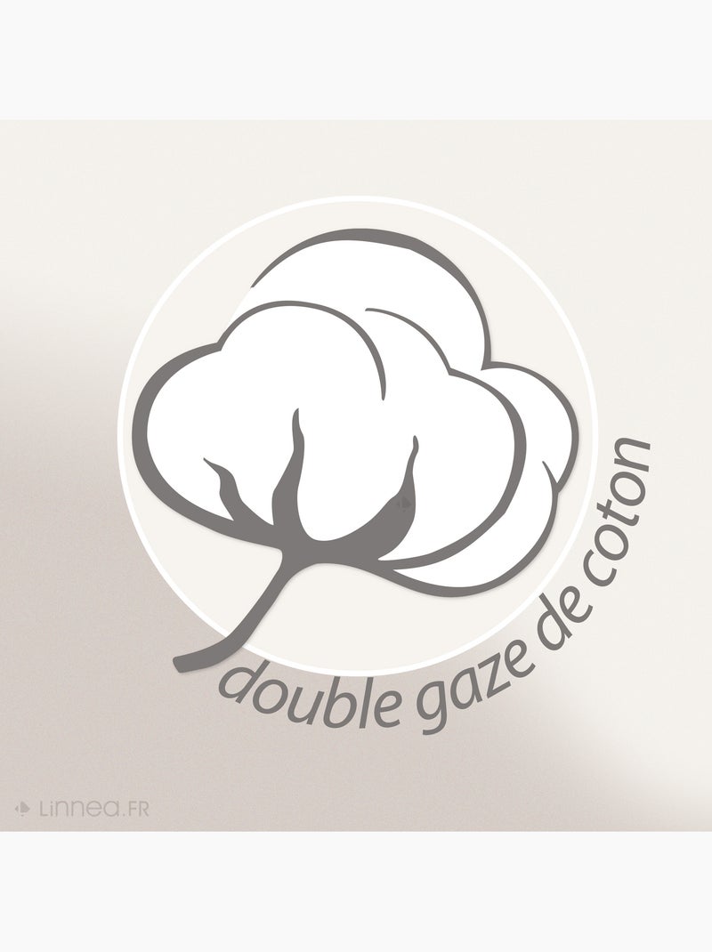 Housse de couette gaze de coton CASSIS Blanc - Kiabi