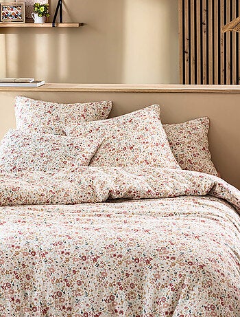 Housse de couette gaze de coton floral