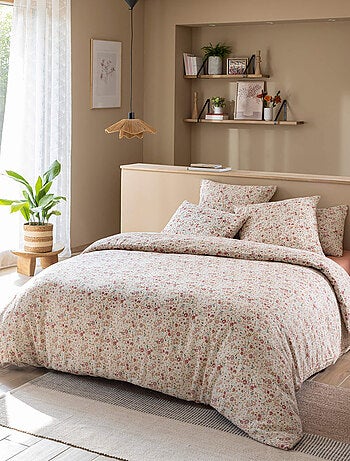 Housse de couette gaze de coton floral