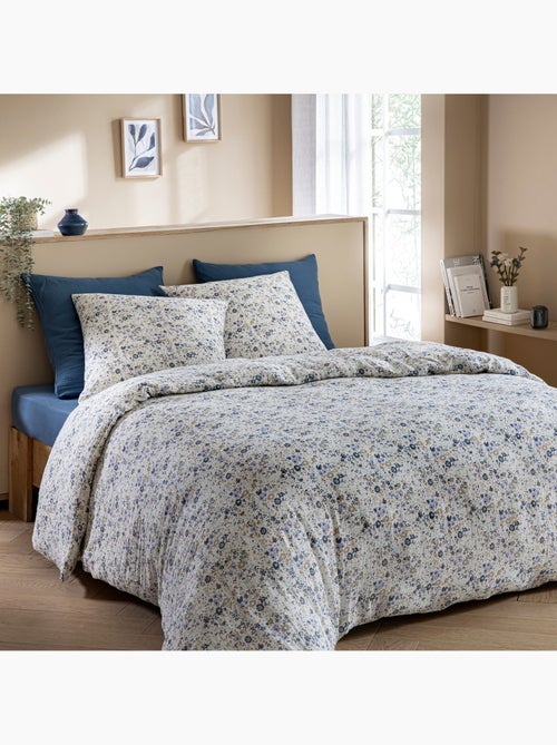Housse de couette gaze de coton floral - Kiabi