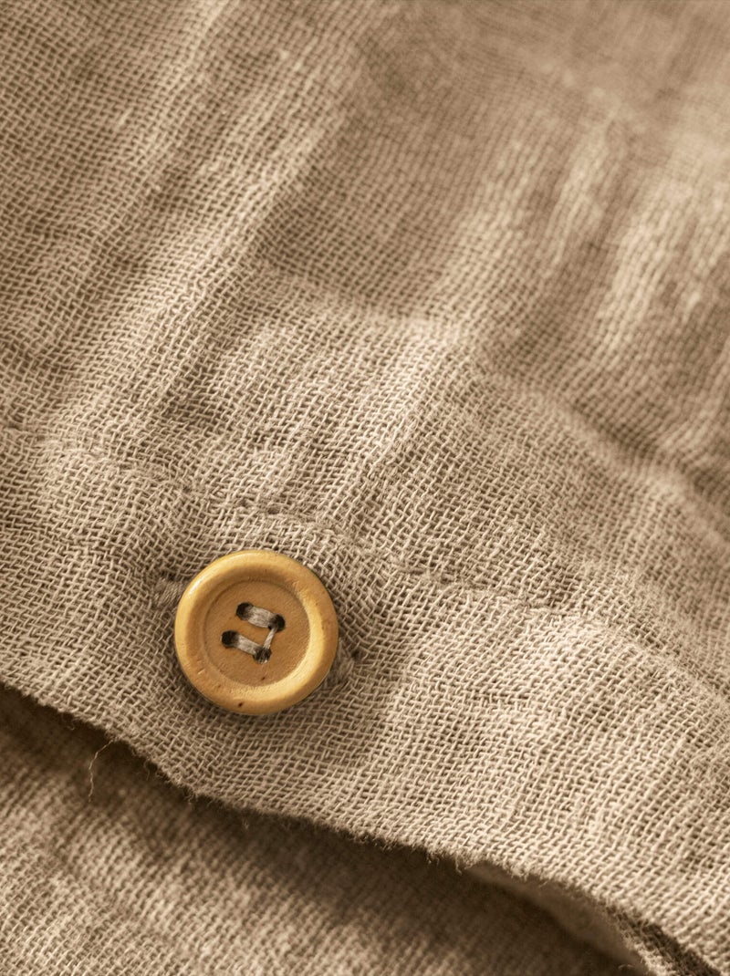 Housse de couette gaze de coton NOA Beige - Kiabi