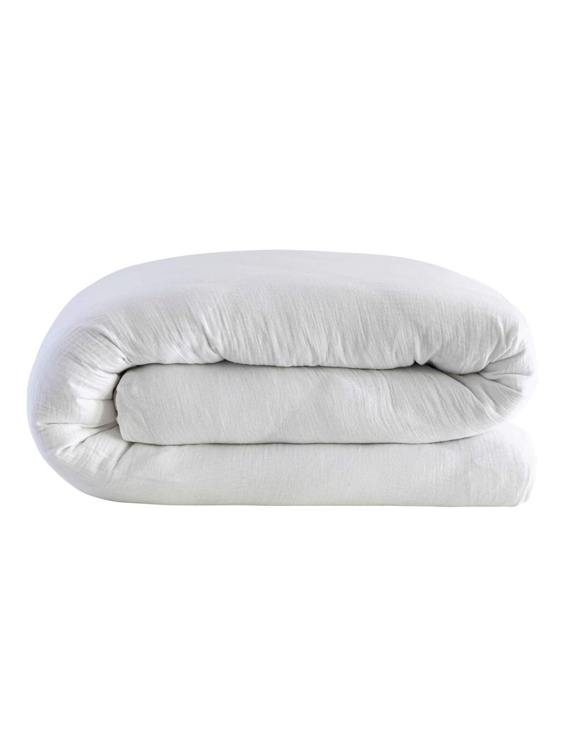 Housse de couette gaze de coton NOA Blanc - Kiabi