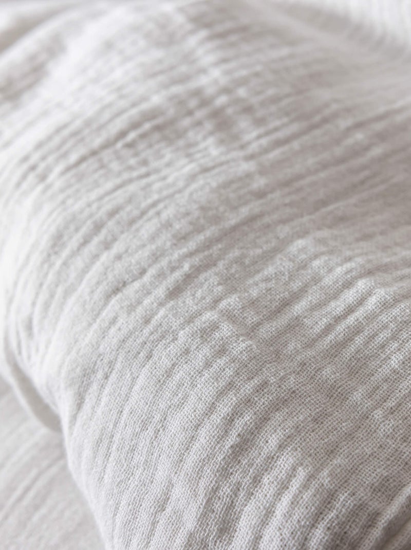 Housse de couette gaze de coton NOA Blanc - Kiabi