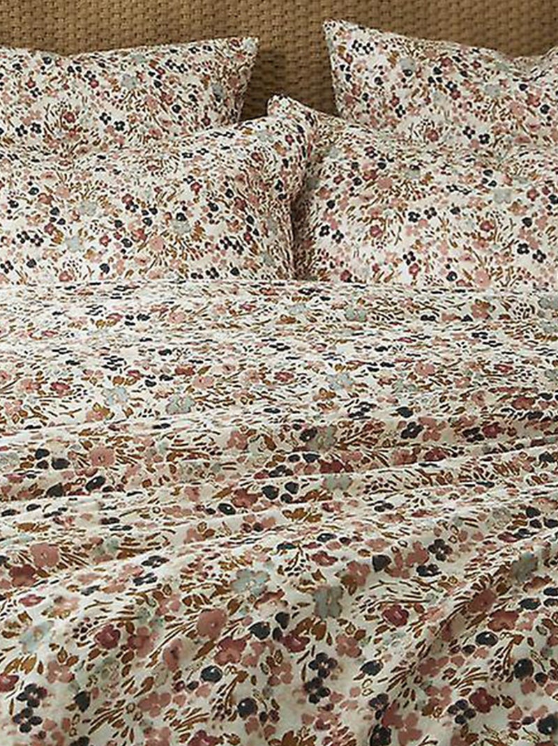 Housse de couette Gaze de Coton Nora Beige - Kiabi