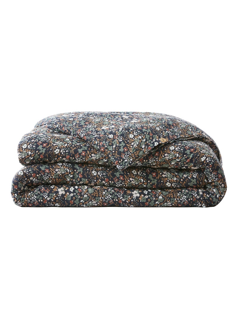 Housse de couette Gaze de Coton Nora Bleu foncé - Kiabi