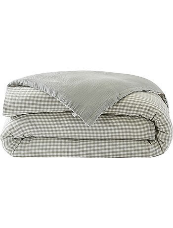 Housse de couette gaze de coton reversible Vickie