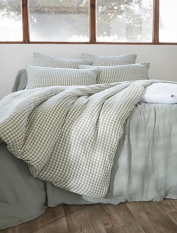 Housse de couette gaze de coton reversible Vickie