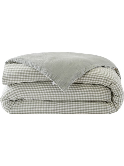 Housse de couette gaze de coton reversible Vickie - Kiabi Housse de couette gaze de coton reversible Vickie - Kiabi