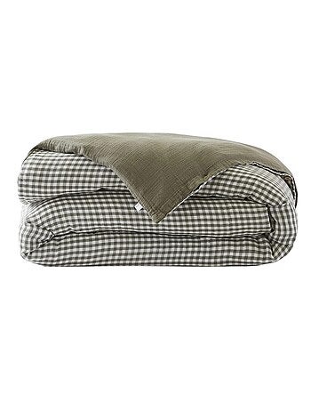 Housse de couette gaze de coton reversible Vickie