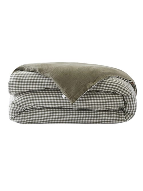 Housse de couette gaze de coton reversible Vickie - Kiabi Housse de couette gaze de coton reversible Vickie - Kiabi