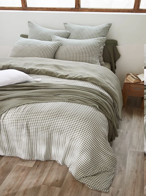 Housse de couette gaze de coton reversible Vickie - Kiabi Housse de couette gaze de coton reversible Vickie - Kiabi