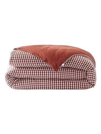 Housse de couette gaze de coton reversible Vickie