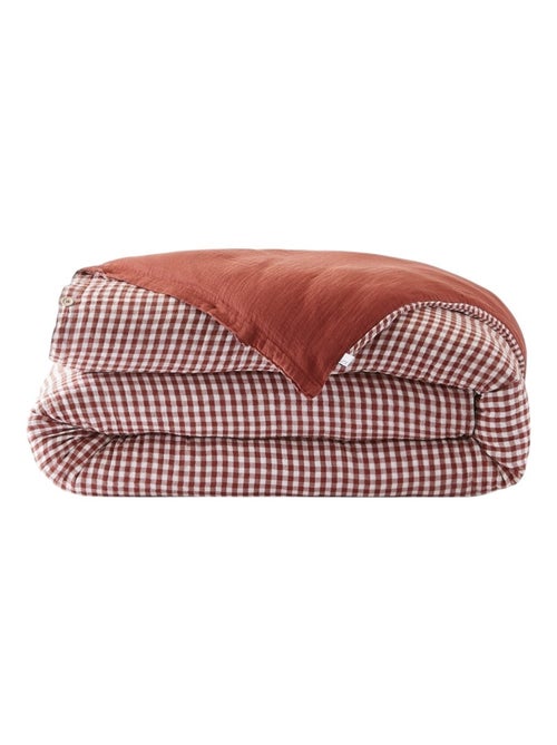 Housse de couette gaze de coton reversible Vickie - Kiabi Housse de couette gaze de coton reversible Vickie - Kiabi