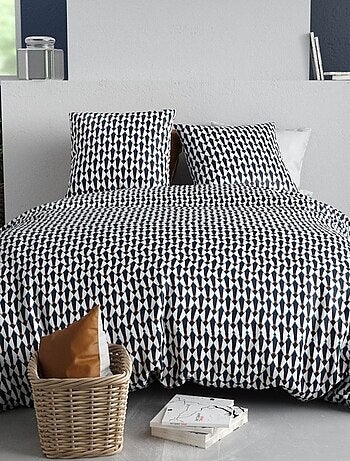 Housse de couette GEO + 2 taies coton 57 fils