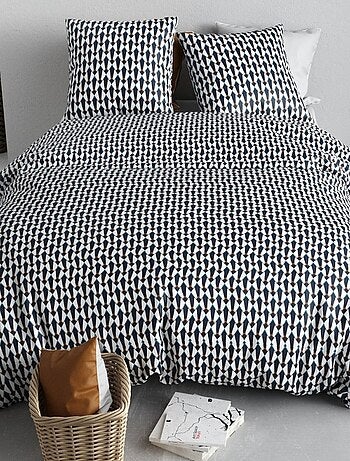 Housse de couette GEO + 2 taies coton 57 fils
