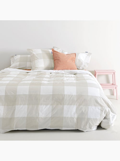 Housse de couette Gingham "Happyfriday" - Kiabi
