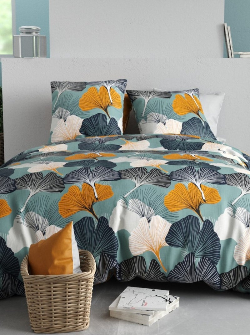 Housse de couette GINK + 2 taies coton 57 fils Multicolore - Kiabi