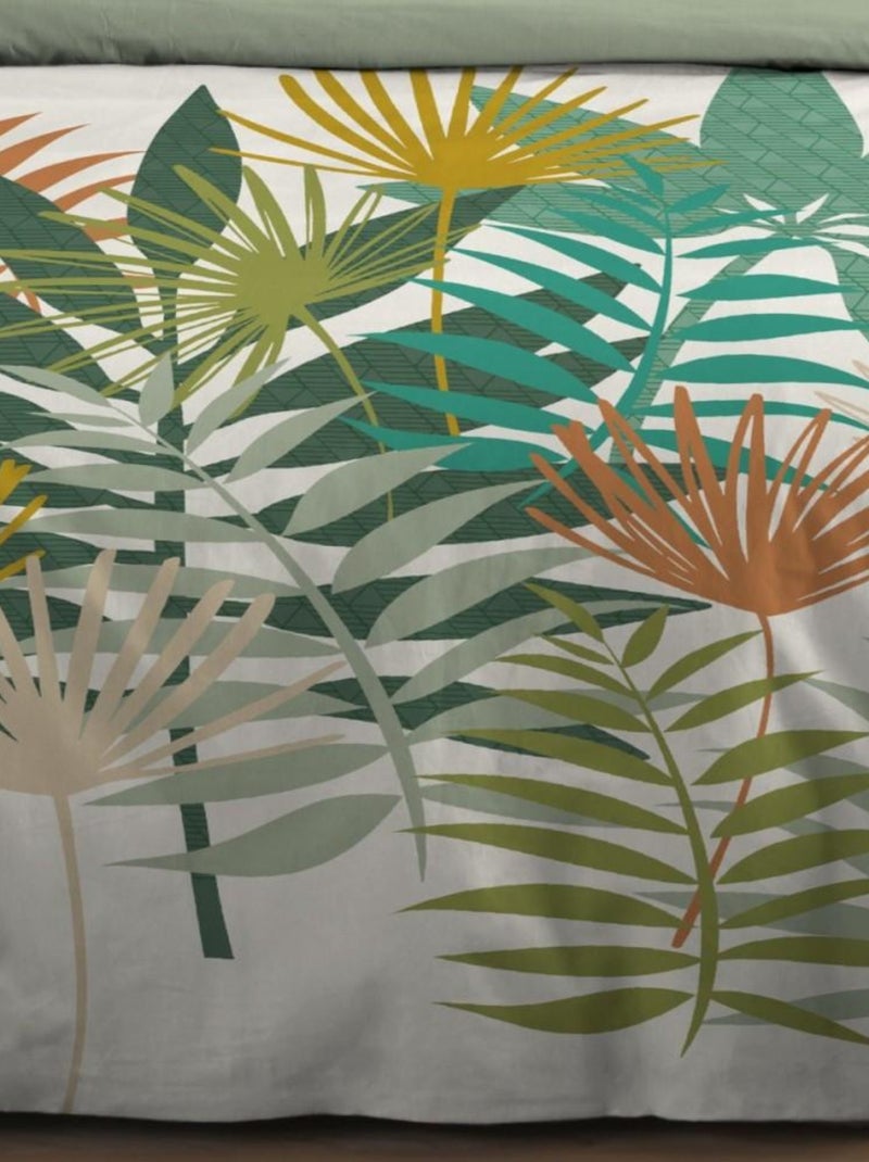 Housse de couette  GIOVANA + taie(s) coton 57 fils Vert - Kiabi