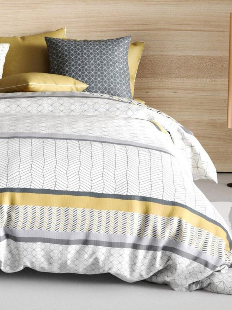 Housse de couette  Gosipi + taie(s) coton 57 fils Blanc - Kiabi