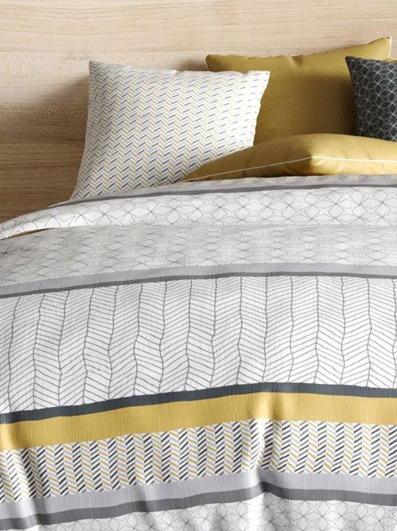 Housse de couette  Gosipi + taie(s) coton 57 fils Blanc - Kiabi
