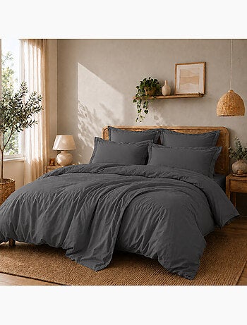 Housse de couette Grand Hôtel Signature — Percale de coton peigné 80 fils/cm²