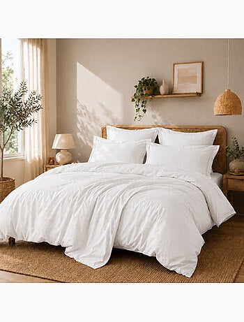 Housse de couette Grand Hôtel Signature — Percale de coton peigné 80 fils/cm²