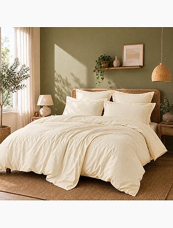 Housse de couette Grand Hôtel Signature — Percale de coton peigné 80 fils/cm²