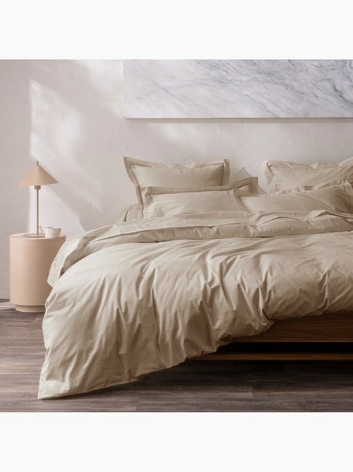 Housse de couette Grand Hôtel Signature — Percale de coton peigné 80 fils/cm² - Kiabi