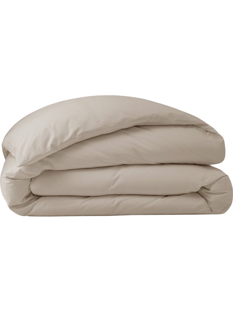 Housse de couette Grand Hôtel Signature — Percale de coton peigné 80 fils/cm² Lin - Kiabi
