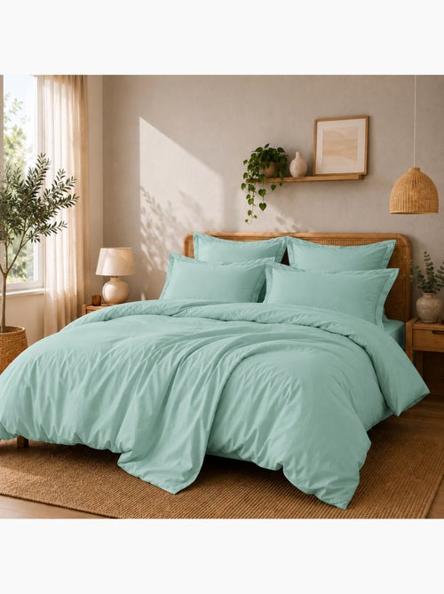 Housse de couette Grand Hôtel Signature — Percale de coton peigné 80 fils/cm² - Kiabi Housse de couette Grand Hôtel Signature — Percale de coton peigné 80 fils/cm² - Kiabi