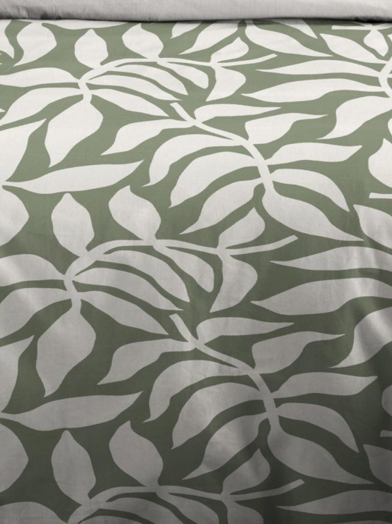 Housse de couette HAKOL + 2 taies coton 57 fils Vert - Kiabi