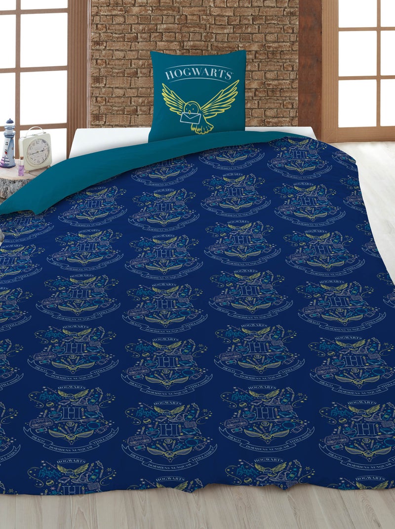 Housse de couette 'Harry potter' 140x200 cm Bleu - Kiabi