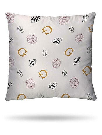Housse de couette Harry Potter Gryffondor Lion 140x200 cm - 100% Coton - Blanche et or