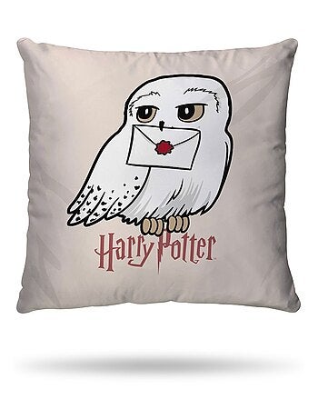 Housse de couette Harry Potter Hedwige 200x200 cm - 100% Coton - Ecru