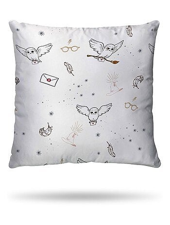 Housse de couette Harry Potter Hedwige 200x200 cm - 100% Coton - Ecru